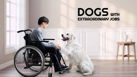 Da Vinci Highlights August 2022 Dogs With Extraordinary Jobs Poster Logo