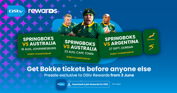 How to get early Springbok tickets with DStv Rewards