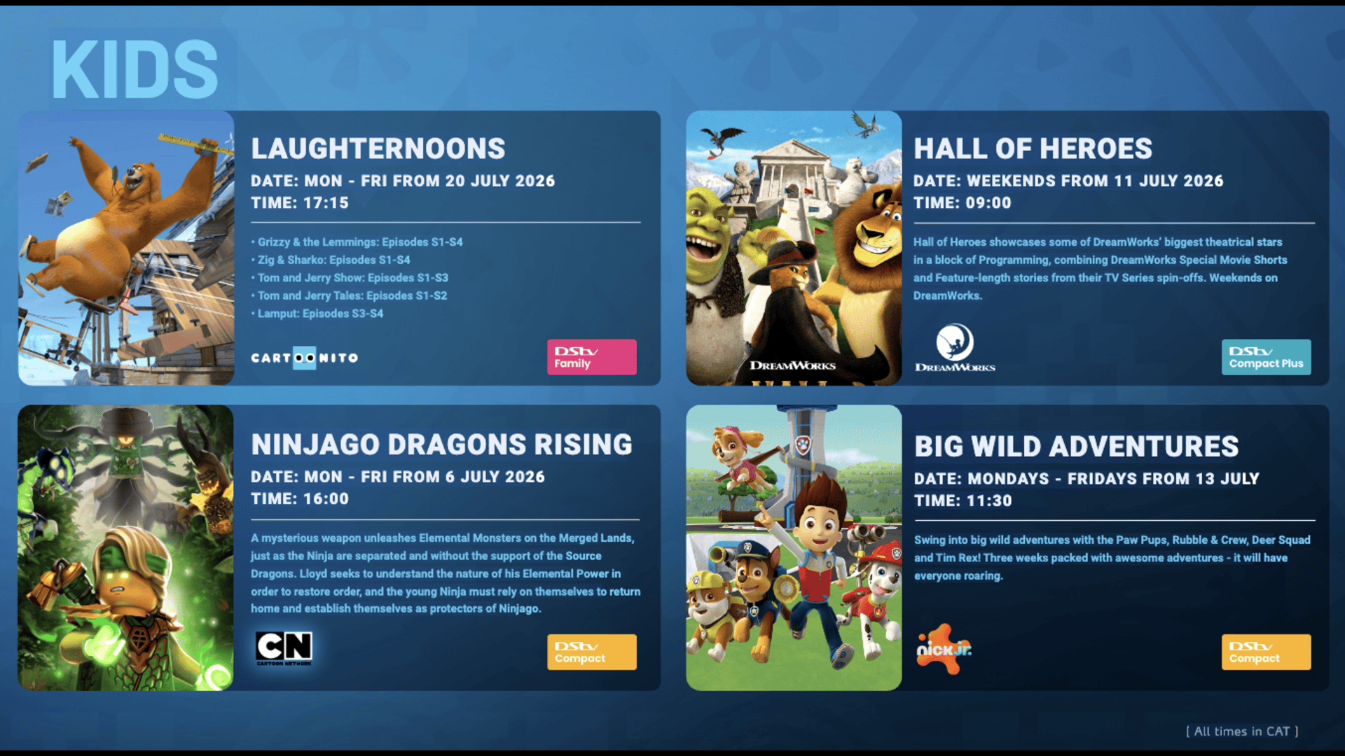 Unmissable Kids' Entertainment on DStv This July 2026